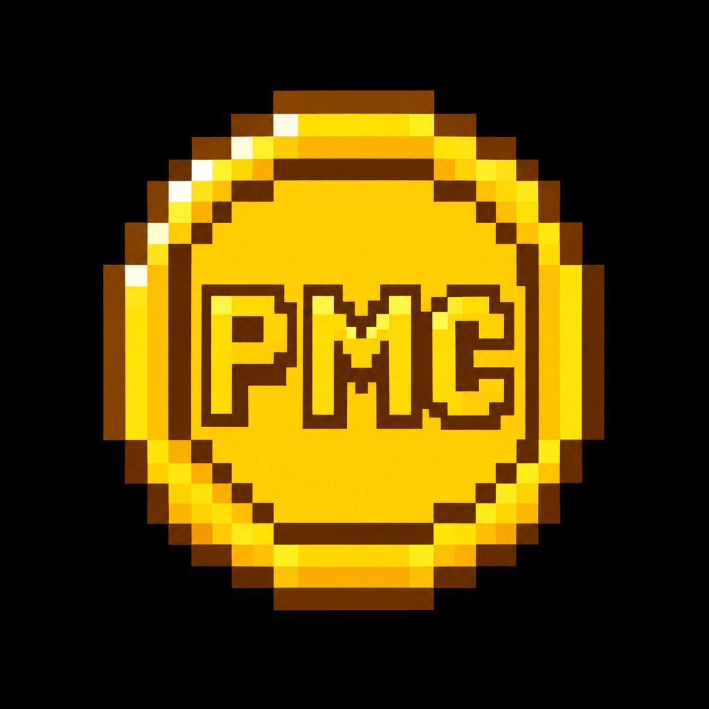 Golden 8-bit PMC coin